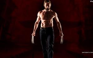 Hugh Jackman in his famous Wolverine character